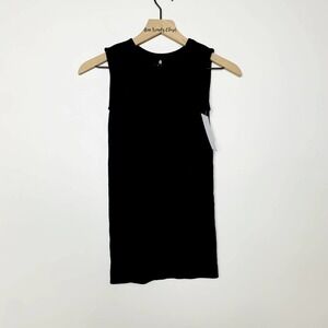 Spiritual Gangster NWT Black Streetwear Crew Neck Sleeveless Muscle Tee XS/Small